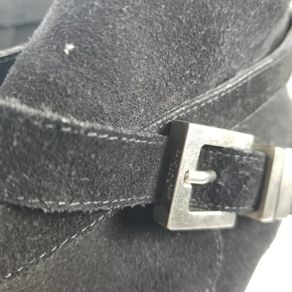 Saint Laurent black suede heeled booties, size 37 - Picture 2 of 9